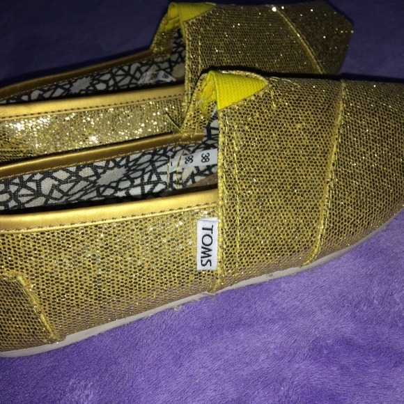 Gold Glitter TOMS - Picture 2 of 5